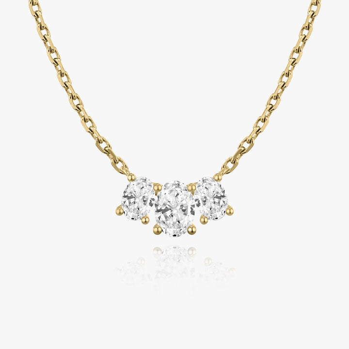 1.0 TCW Oval F/VS Lab Grown Diamond Necklace