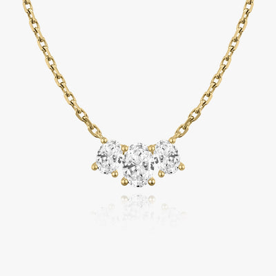 1.0 TCW Oval F/VS Lab Grown Diamond Necklace