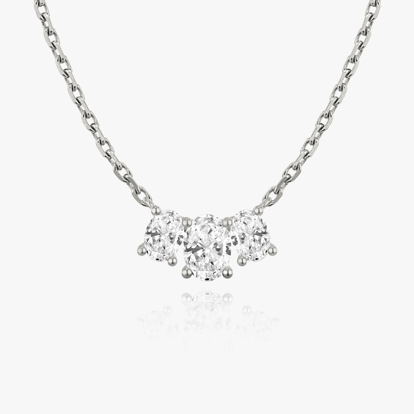 1.0 TCW Oval F/VS Lab Grown Diamond Necklace