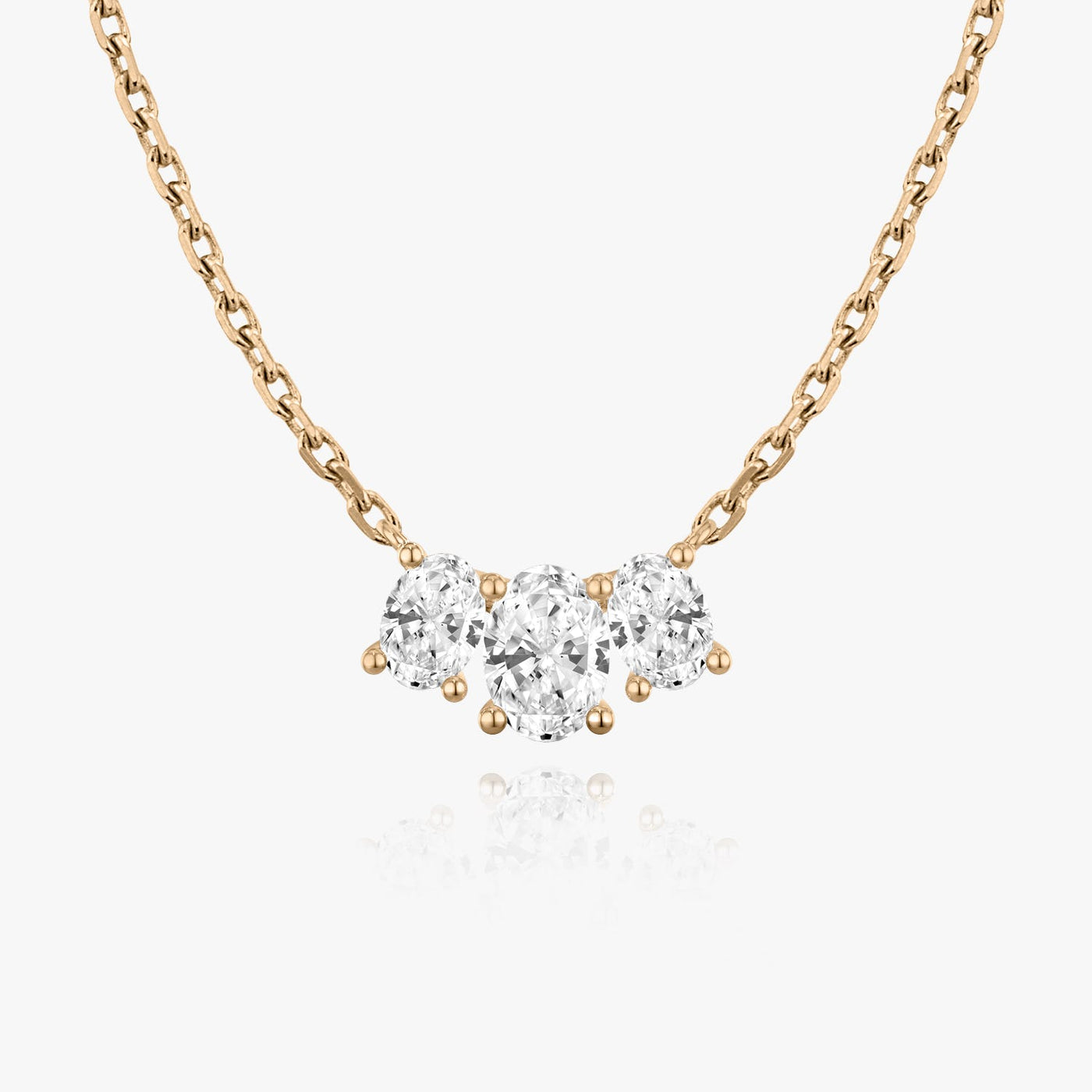 1.0 TCW Oval F/VS Lab Grown Diamond Necklace