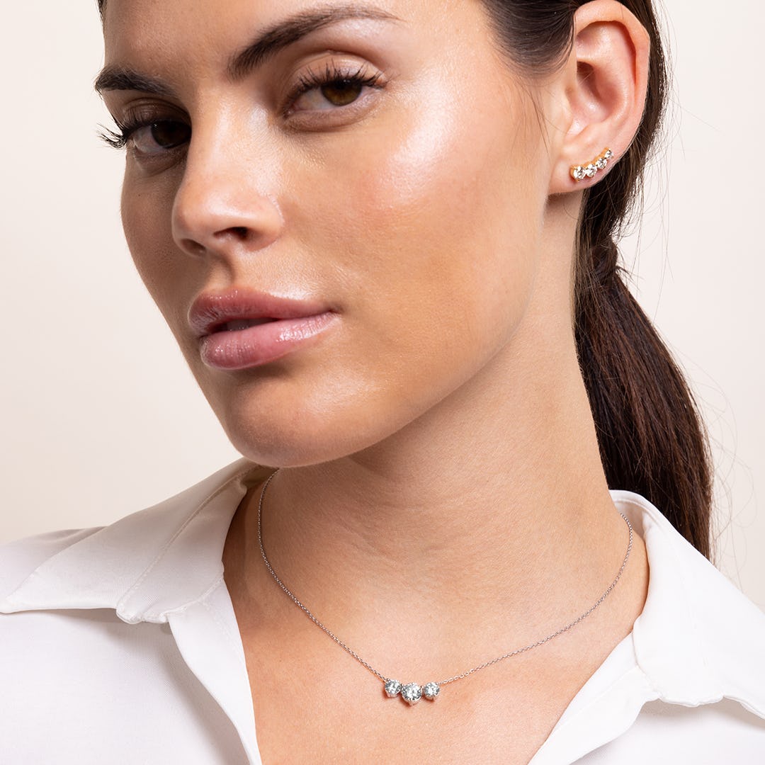 2.0 TCW Round F/VS Lab Grown Diamond Necklace