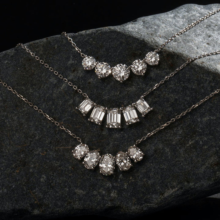 3.50 TCW Oval F/VS Lab Grown Diamond Necklace