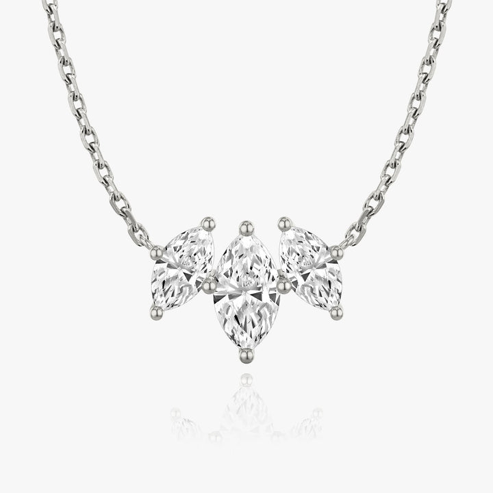 1.0 TCW Marquise F/VS Lab Grown Diamond Necklace