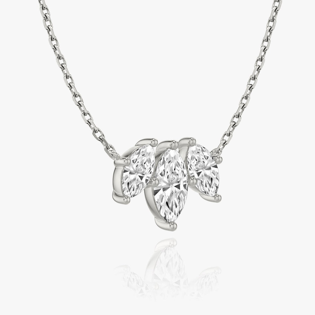 1.0 TCW Marquise F/VS Lab Grown Diamond Necklace