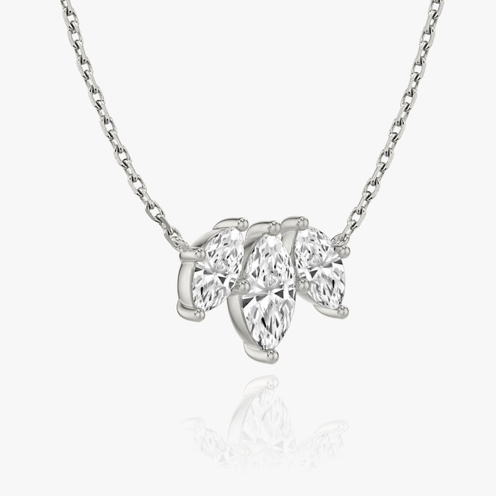 1.0 TCW Marquise F/VS Lab Grown Diamond Necklace