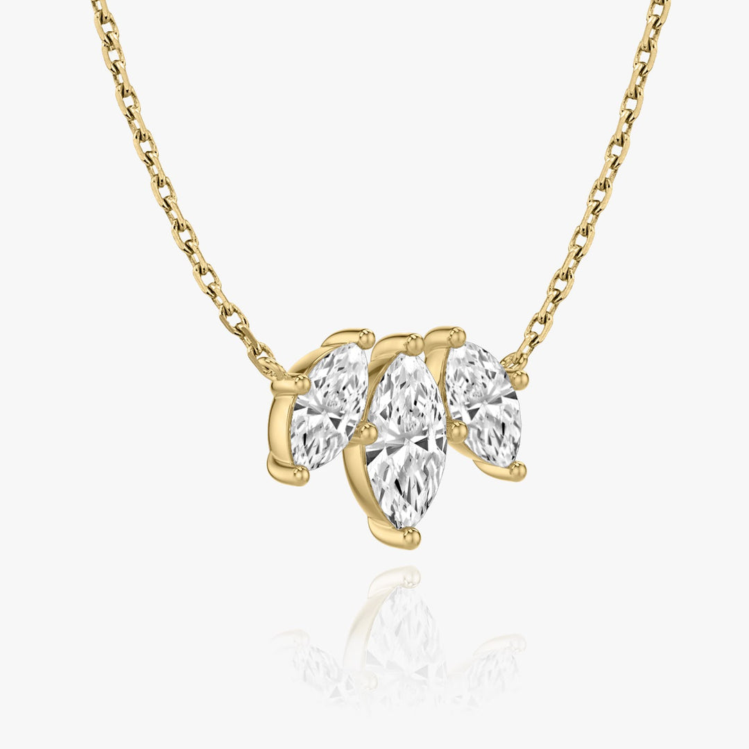 1.0 TCW Marquise F/VS Lab Grown Diamond Necklace