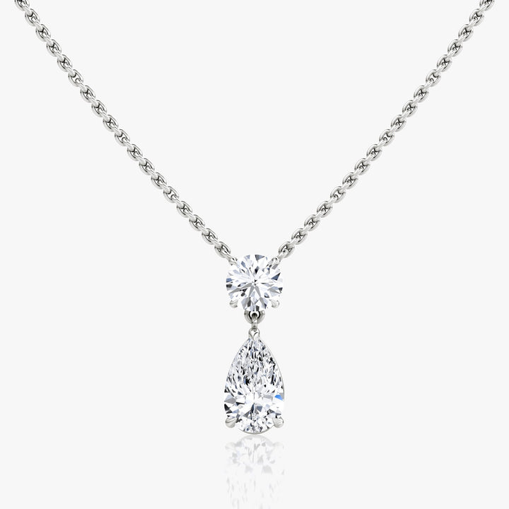1.50 TCW Pear & Round F/VS Lab Grown Diamond Necklace
