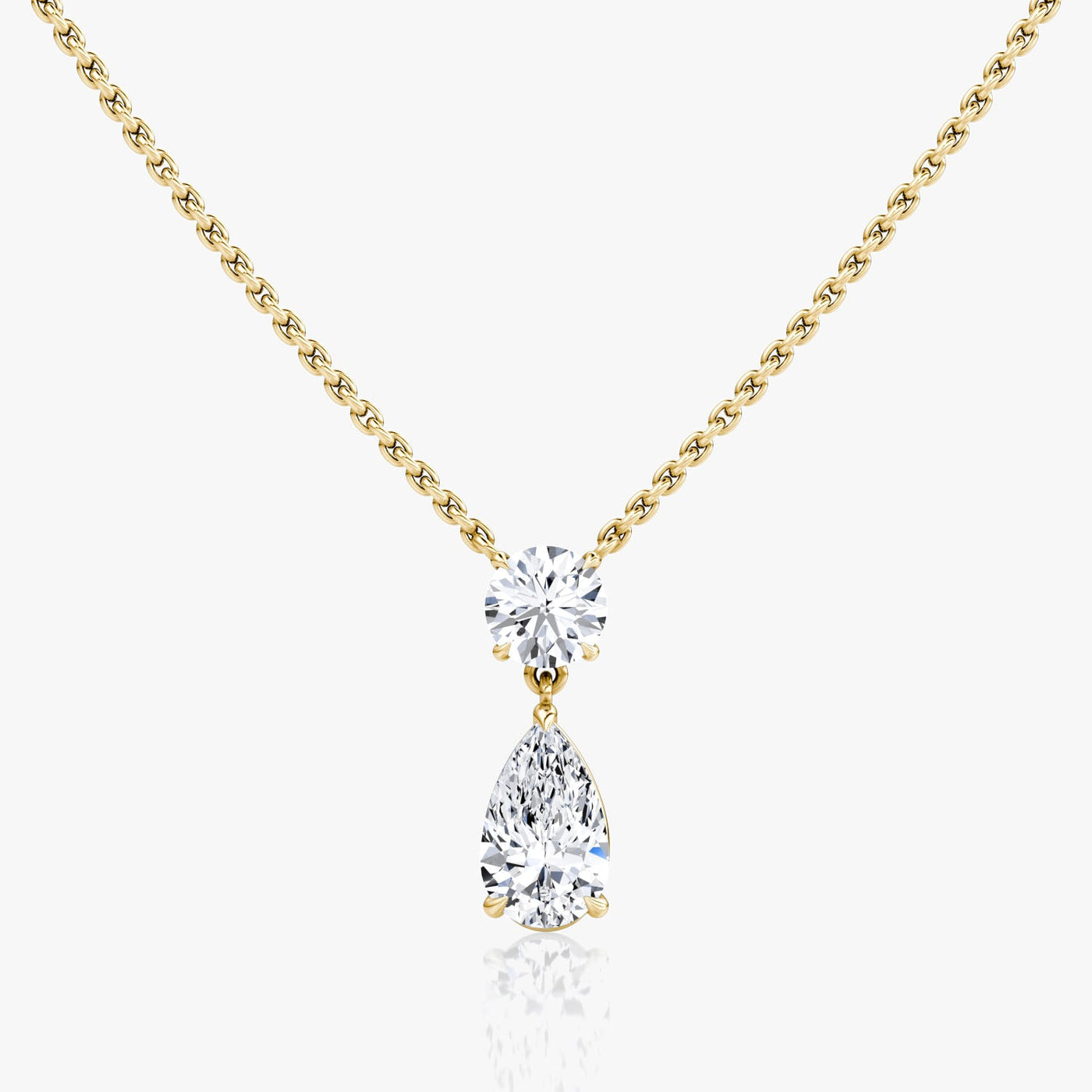 1.50 TCW Pear & Round F/VS Lab Grown Diamond Necklace