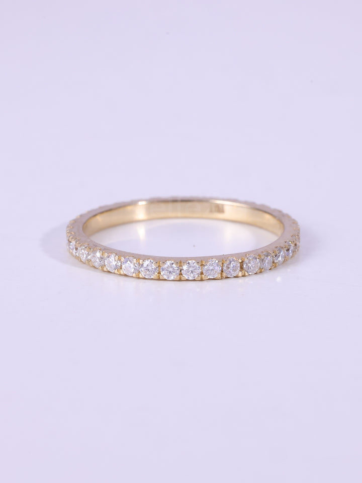 0.90TCW Round Cut Full Eternity Wedding Band For Her