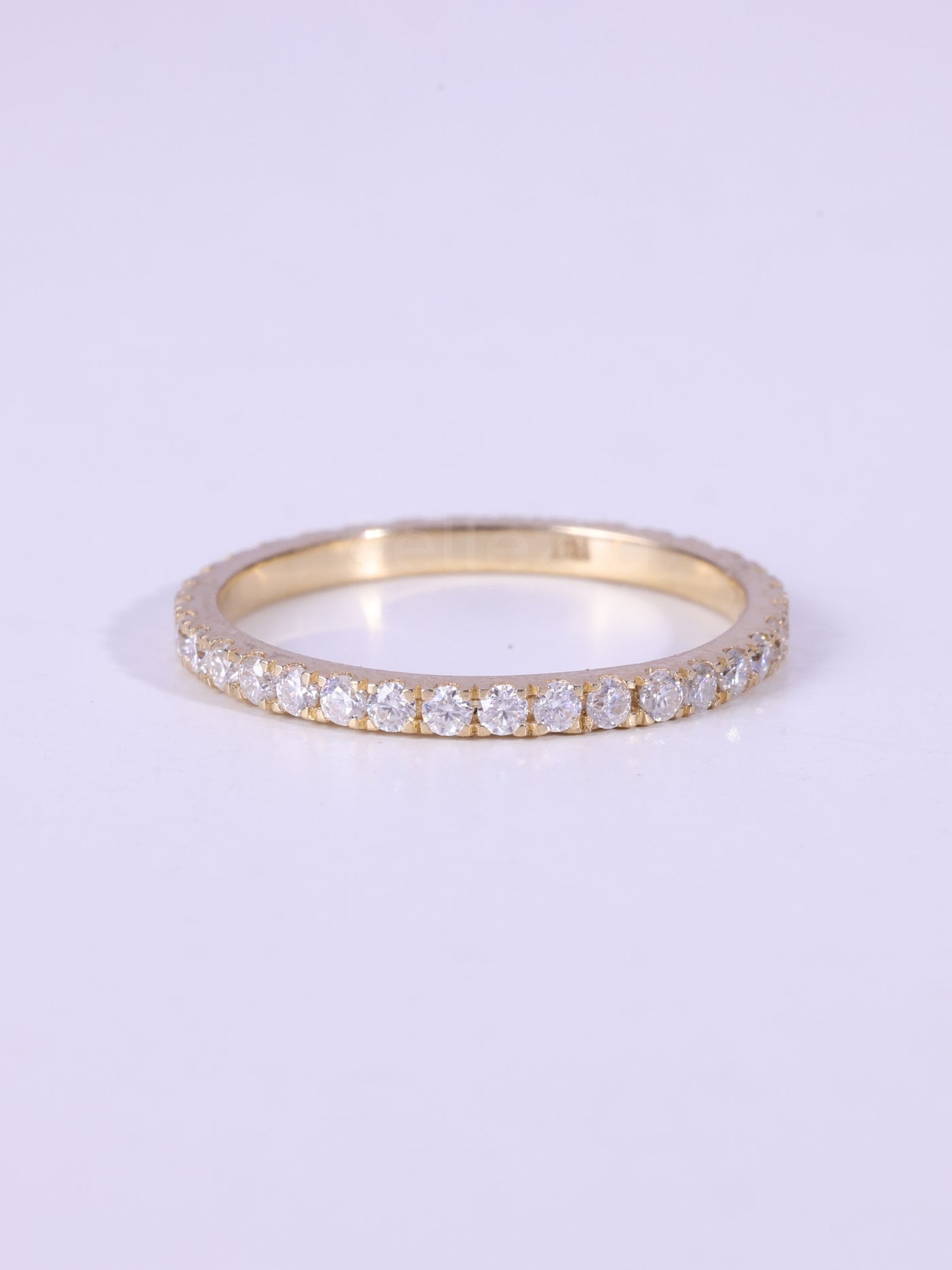 0.90TCW Round Cut Full Eternity Wedding Band For Her