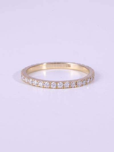 0.90TCW Round Cut Full Eternity Wedding Band For Her