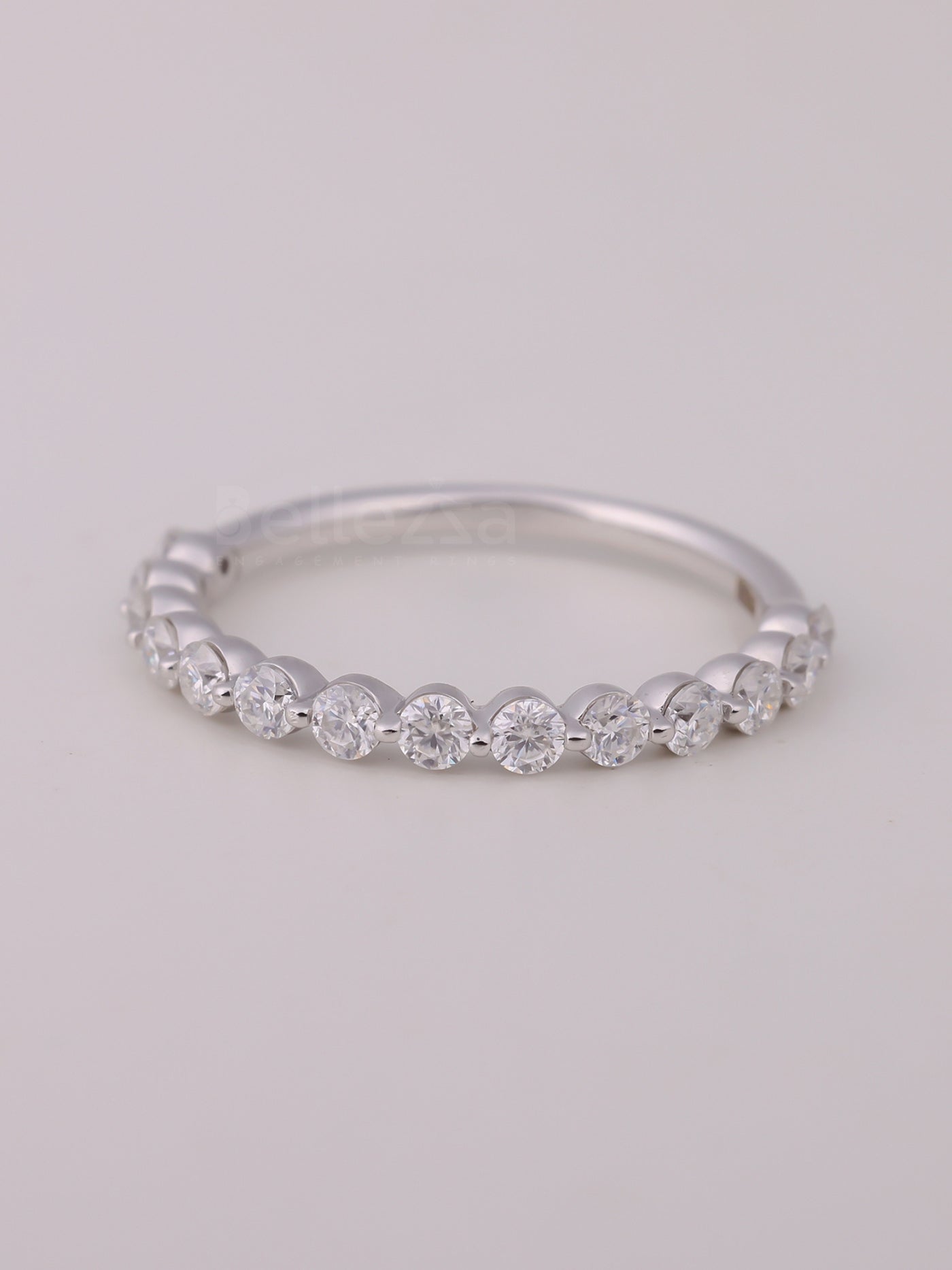 0.30TCW Round Cut Half Eternity Wedding Band For Her