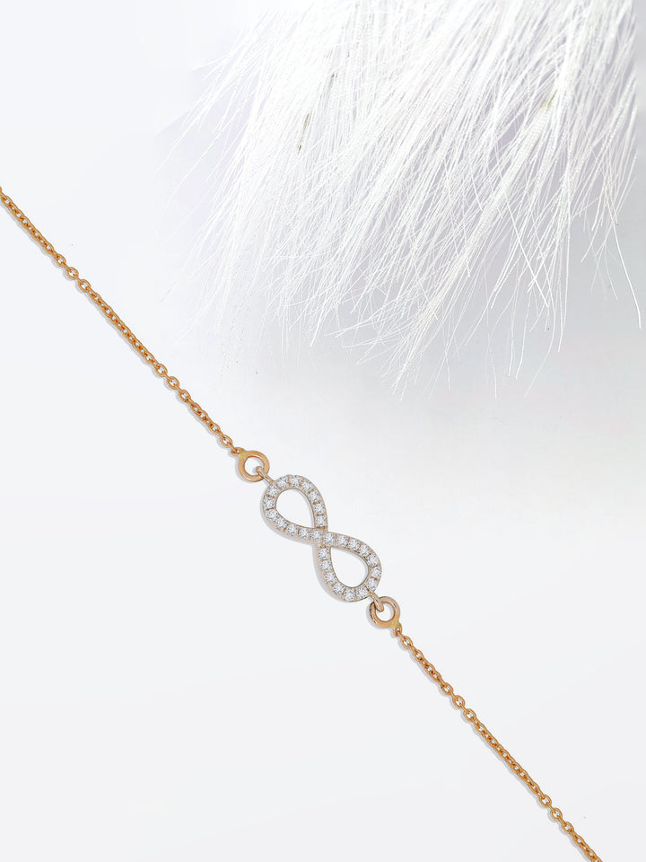 0.09ct Round Cut Infinity Moissanite Diamond Bracelet For Women