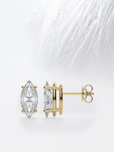 3.75CT Marquise Cut Stud Moissanite Diamond Earrings For Her