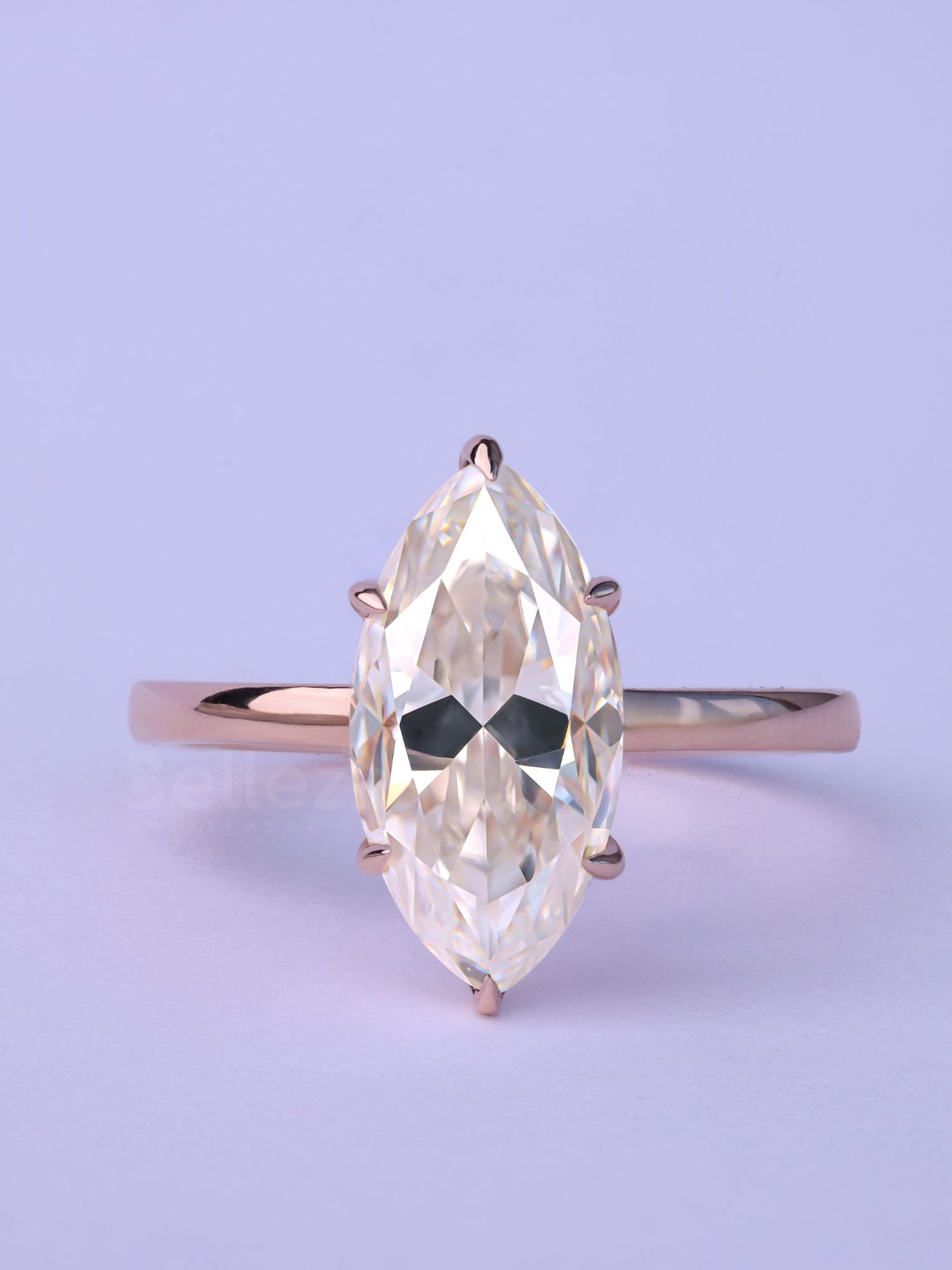 2.0CT Marquise Cut Solitaire Diamond Moissanite Engagement Ring