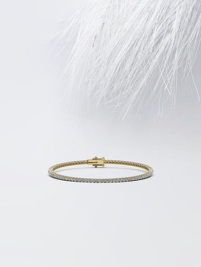 2.5 Round Cut Tennis Moissanite Diamond Bracelet For Women