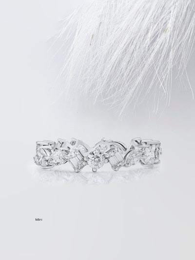 Mixed Shape Eternity Diamond Wedding Band For Women