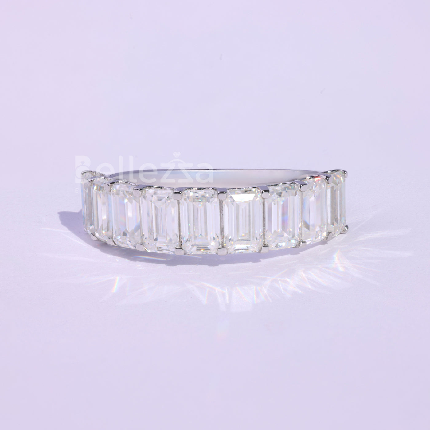 1.75 CT Emerald Cut Pave Setting Engagement Ring - Ready To Ship