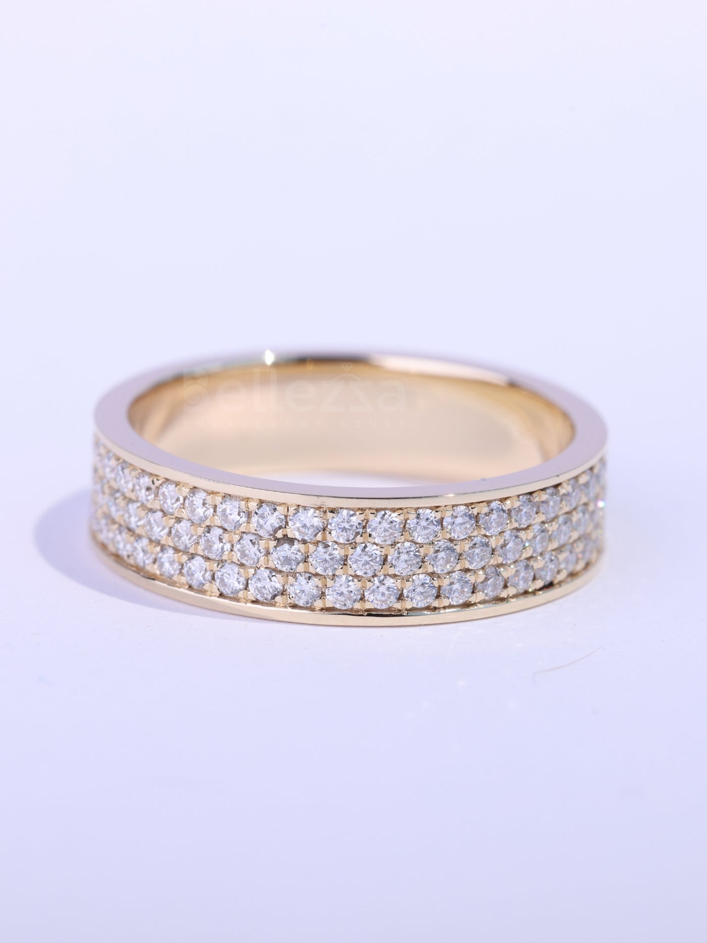 Round Cut Cluster Diamond Full Eternity Wedding Band