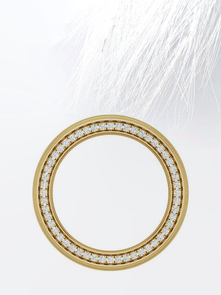 Round Cut Eternity Moissanite Men's Diamond Wedding Band