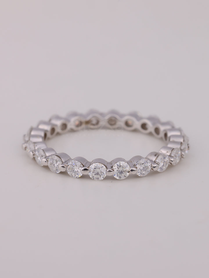 0.80TCW Round Cut Diamond Full Eternity Wedding Band