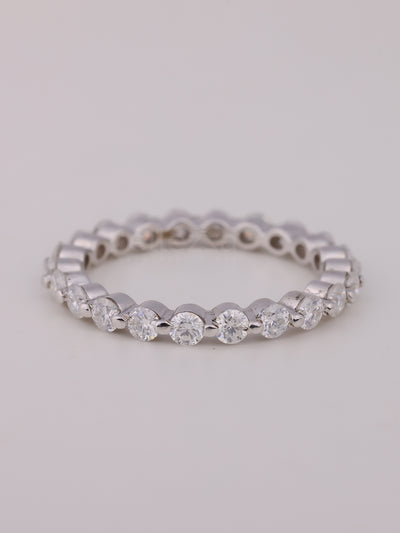 0.80TCW Round Cut Diamond Full Eternity Wedding Band