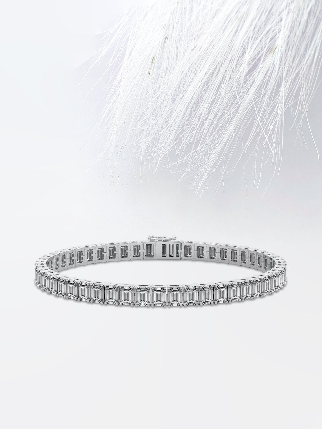 10ct Emerald Cut Tennis Moissanite Diamond Bracelet For Women