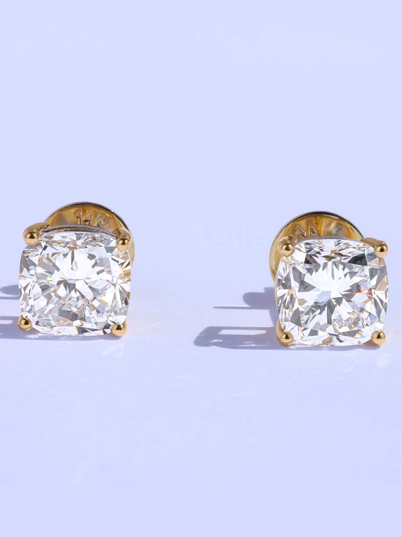 Cushion Cut Diamond Moissanite Stud Earrings For Her