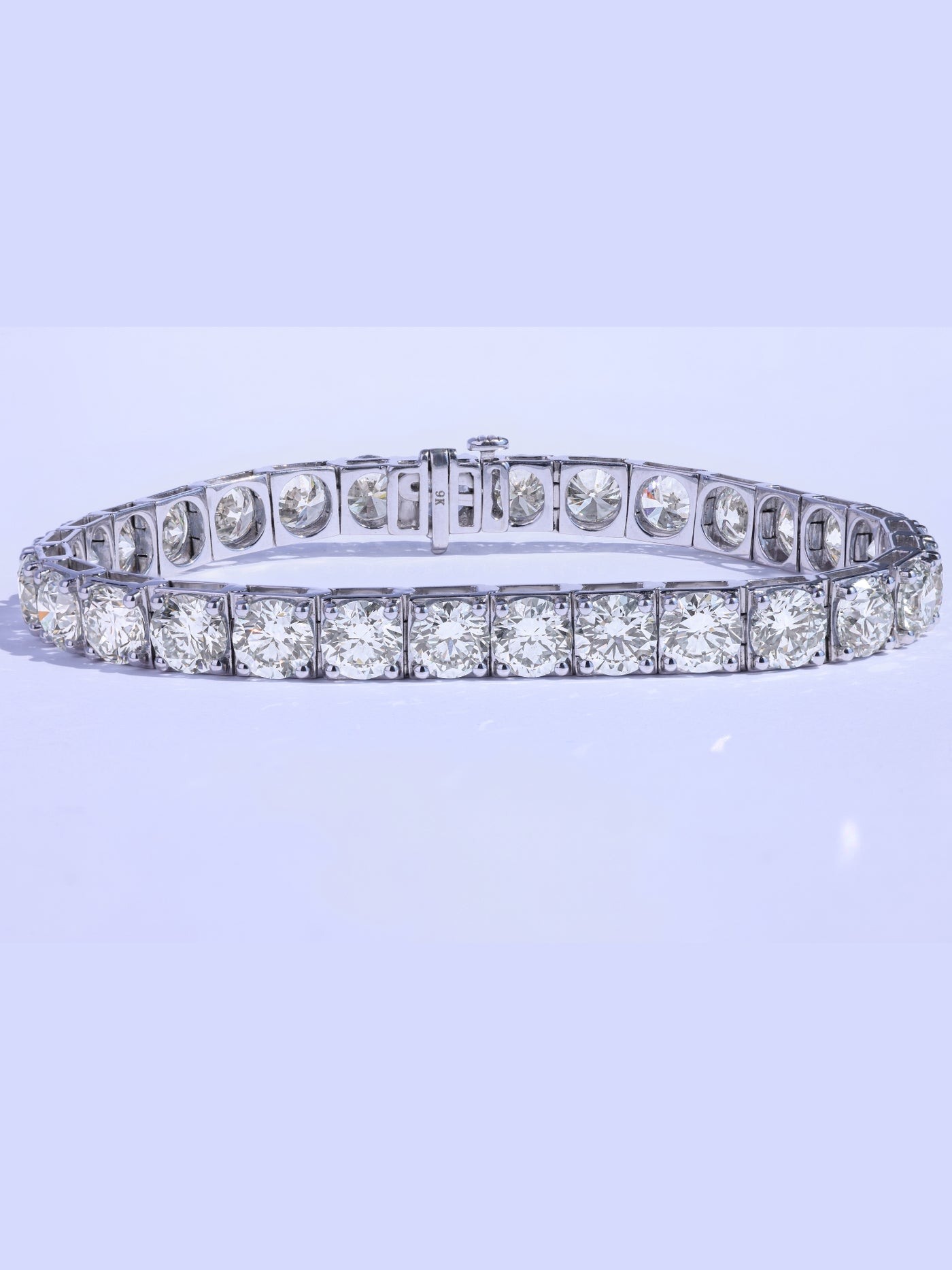 Round Brilliant Cut Diamond Moissanite Teniss Wedding Bracelet
