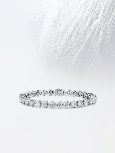 10.71ct Round Cut Tennis Moissanite Diamond Bracelet For Women