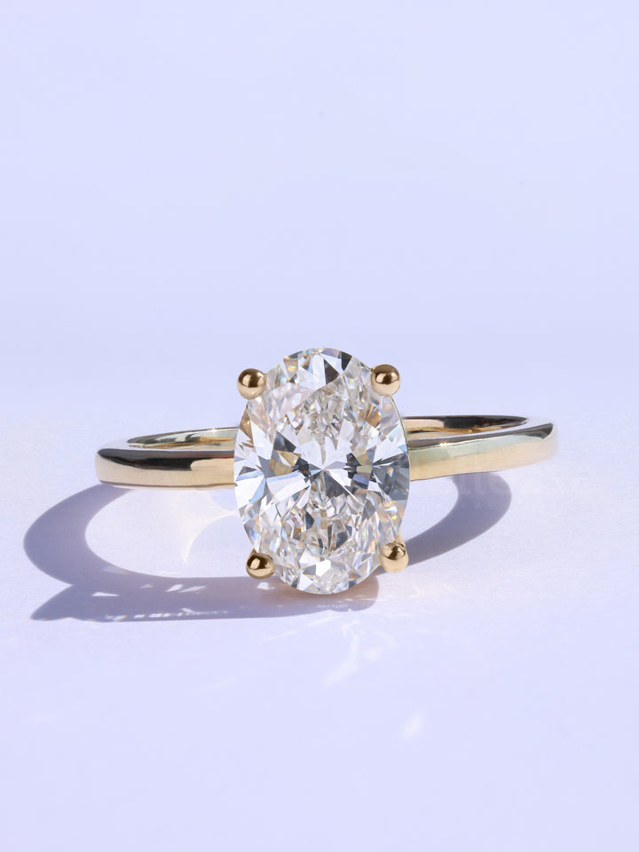 1.50CT Oval Cut Solitaire Diamond Moissanite Timeless Engagement Ring