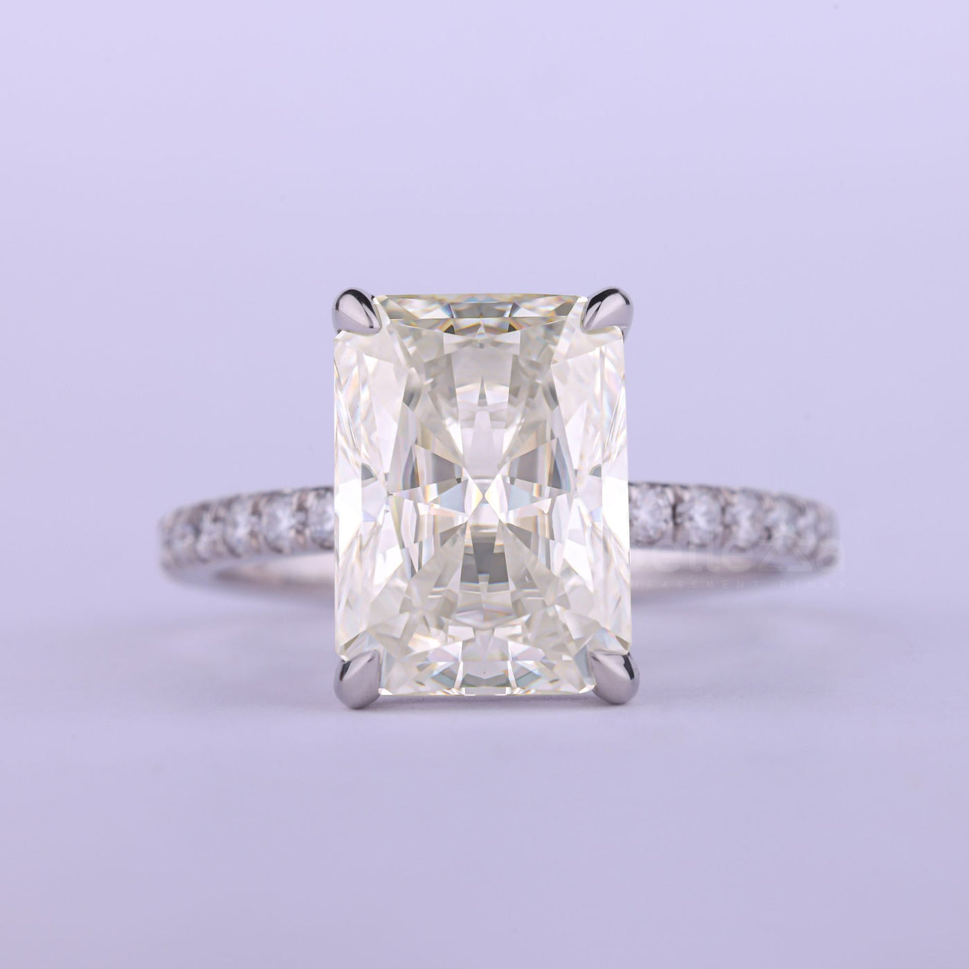 1.50CT Radiant Cut Diamond Pave Setting Engagement Ring