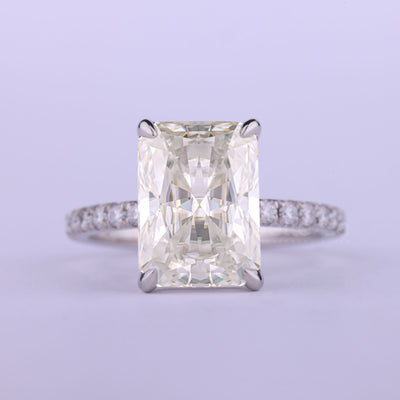 1.50CT Radiant Cut Diamond Pave Setting Engagement Ring