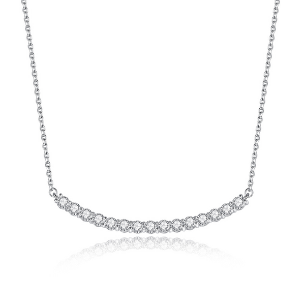 "Smiley" Round Cut Diamond Moissanite Diamonds Necklace For Women