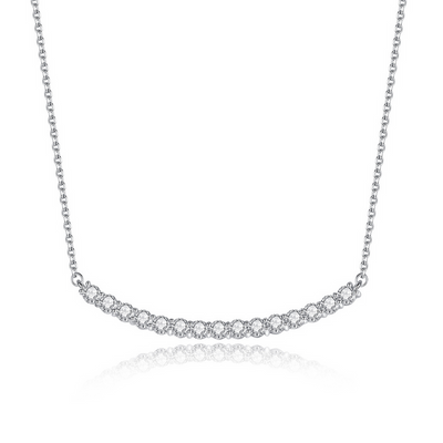 "Smiley" Round Cut Diamond Moissanite Diamonds Necklace For Women