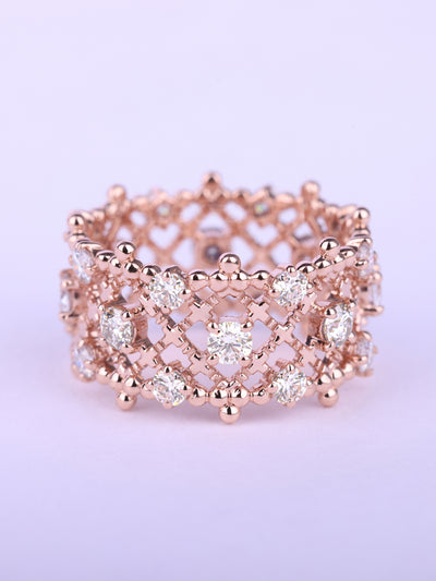 Uniuqe Round Diamond Full Eternity Moissanite Wedding Band