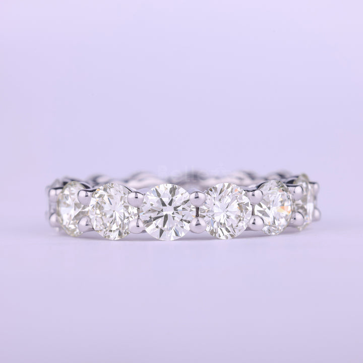 Round Cut Full Eternity Moissanite Wedding Band For Her