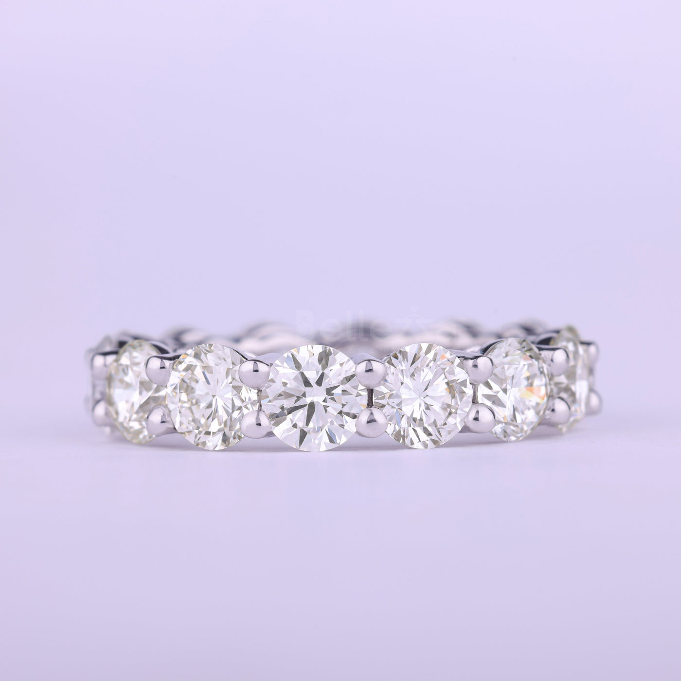 Round Cut Full Eternity Moissanite Wedding Band For Her