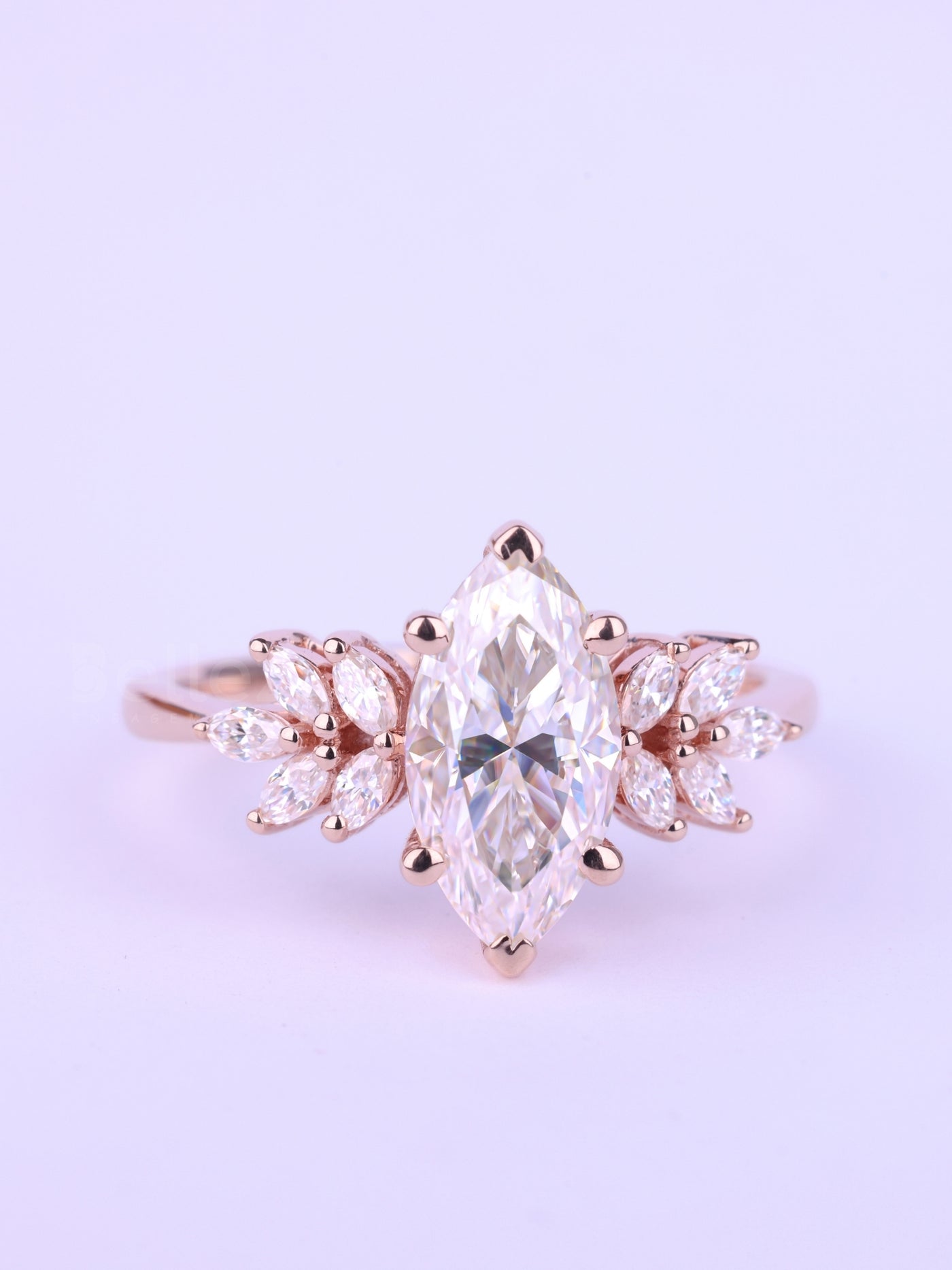 1.50CT-2.50CT Marquise Cut Nature Inspired Moissanite Engagement Ring