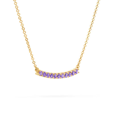 1.35TCW Round Cut Moissanite Diamond February Birthstone Necklace