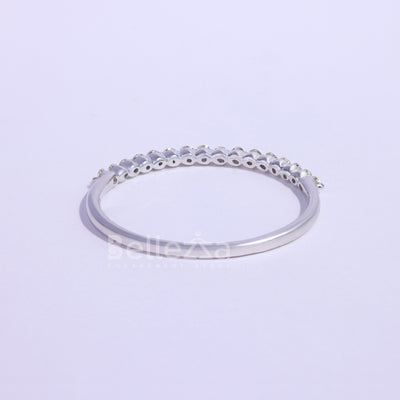0.30TCW Round Brilliant Bubble Prong Moissanite Wedding Band - Ready to Ship