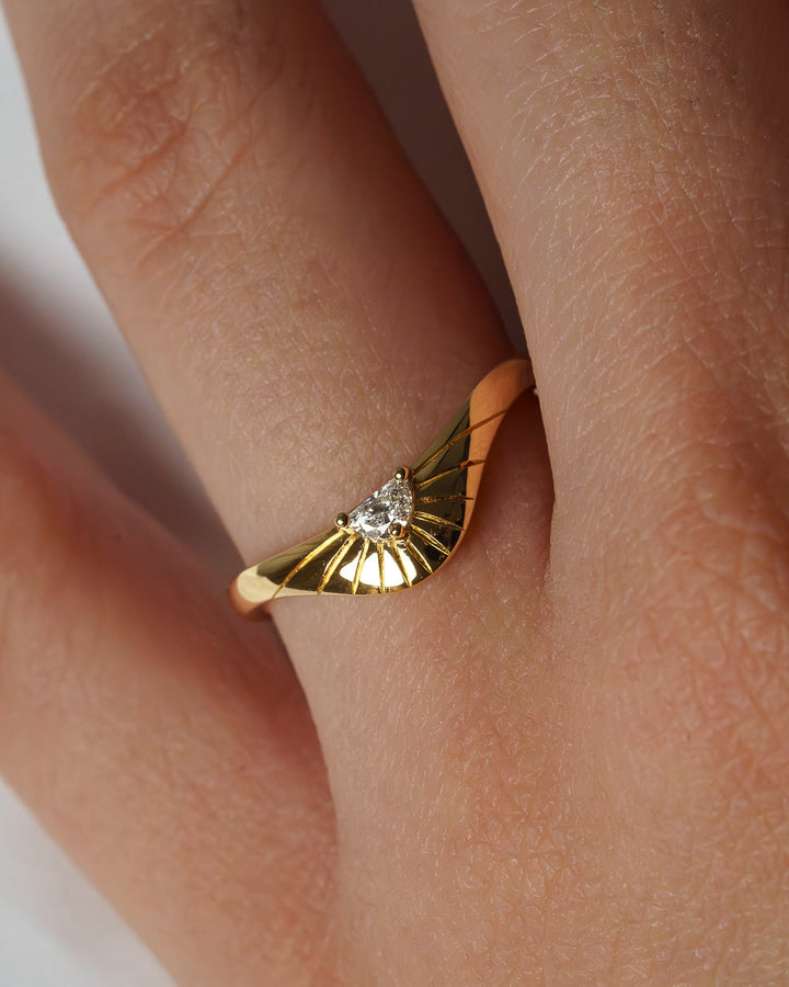 0.70 TCW Half Moon Lab Grown Diamond Curved Wedding Band