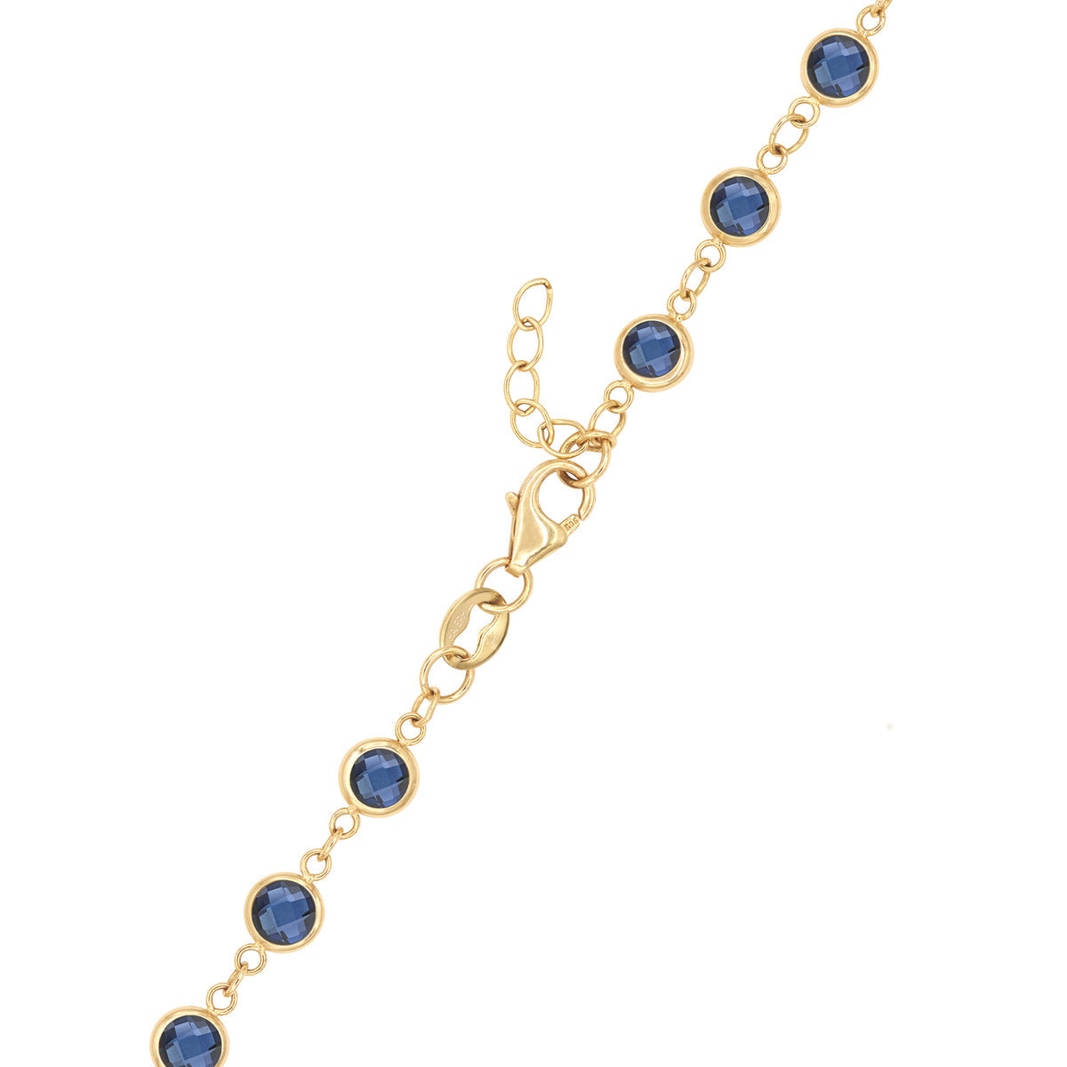 4.50TCW Round Cut Sapphire Moissanite September Birthstone Bracelet