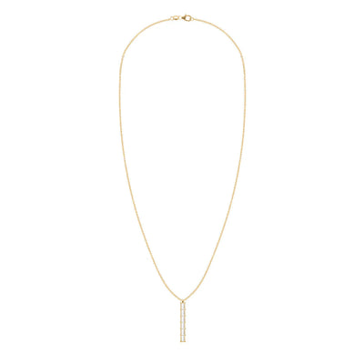 0.84TCW Baguette Cut Moissanite Diamond April Birthstone Necklace