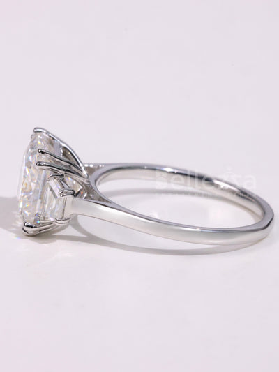 2.0CT Princess Cut Diamond Three Stone Engagement Ring