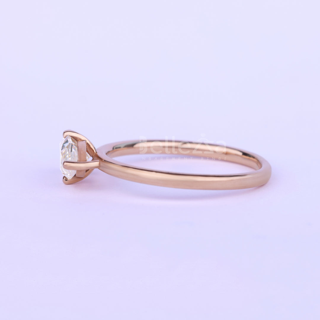 0.75CT East-West Marquise Cut Minimalis Solitaire Engagement Ring