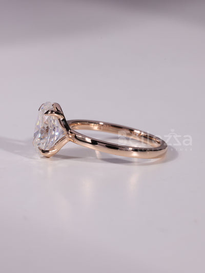 1.50CT-2.50CT Oval Cut Solitaire Moissanite Engagement Ring