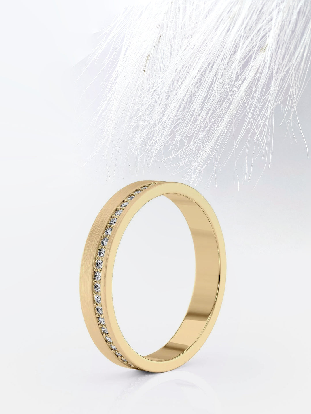 Round Cut Shared Prong Moissanite Men's Diamond Wedding Band