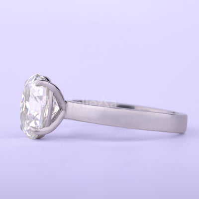 1.0CT Oval Cut Diamond Moissanite Solitaire Engagement Ring
