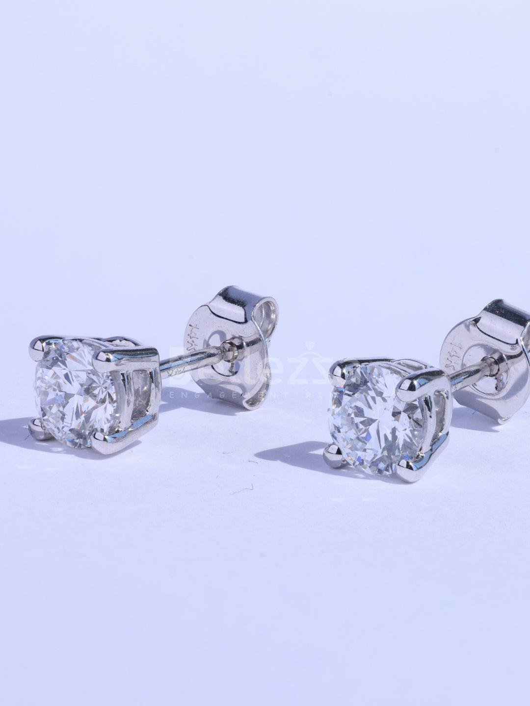 1.0TCW Round Cut Diamond Moissanite Daily Wear Stud Earrings